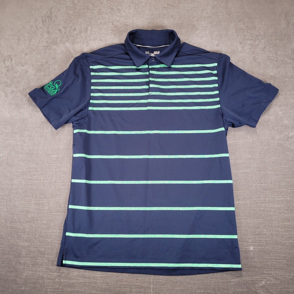 Under Armour Polo Shirt Mens Medium Navy Blue PGA‎ Championship Quail Hollow